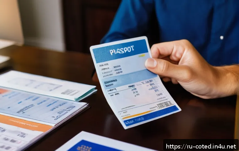 코트디부아르 비자 발급 방법 - A detailed scene of a traveler preparing documents for a visa application to C&ocirc;te d'Ivoire at a cozy...